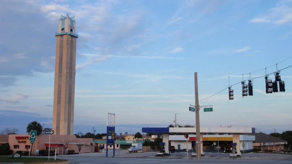 Once A Popular Tourist Attraction, The Lake Placid Tower In Lake Placid Florid Provides A Central Point For All The city activities!