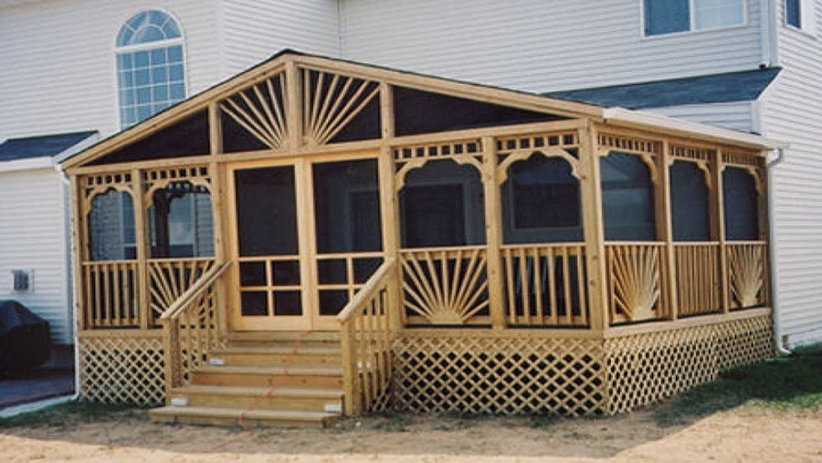 front porch design for double-wide mobile homes