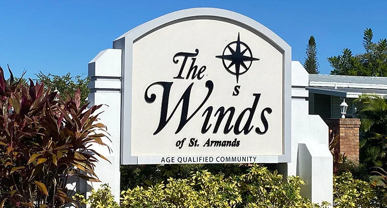 Entrance of The Winds Of St. Armands Mobile Home Park In Sarasota Florida