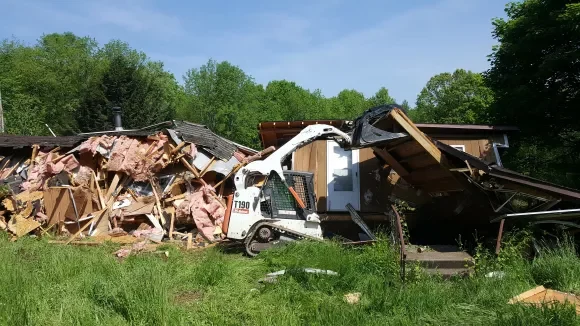 Mobile home demolition